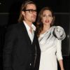 Brad Pitt et Angelina Jolie le 16 février lors de l'avant-première Au pays du sang et du miel à Paris