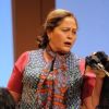 Gladys Cohen lors de la présentation de la pièce, Piège à Matignon, au théâtre du Gymnase, le 16 février 2012