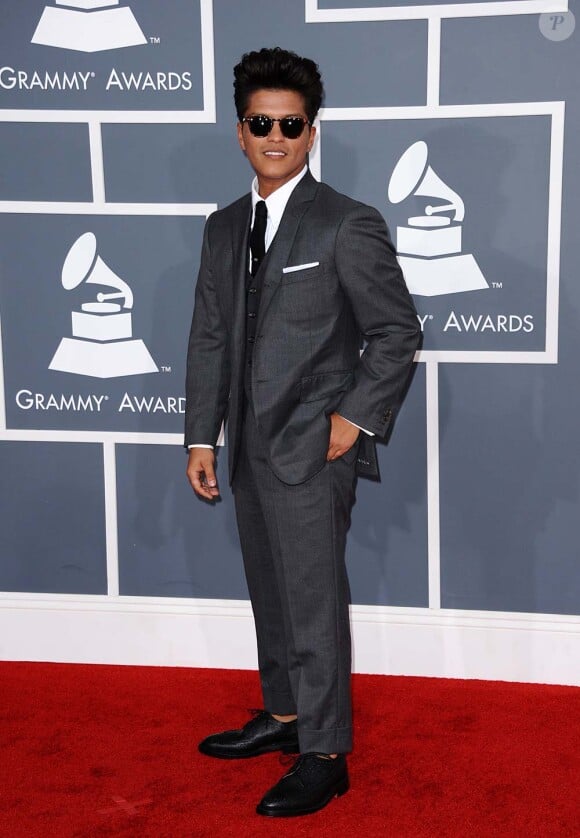 Bruno Mars aux Grammy Awards, à Los Angeles, le 12 février 2012.