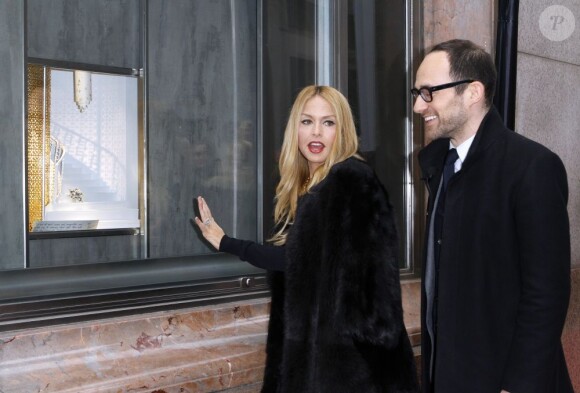 Rachel Zoe et Richard Moore dévoilent les nouvelles vitrines Tiffany & Co de la boutique de New York, le 16 février 2012.