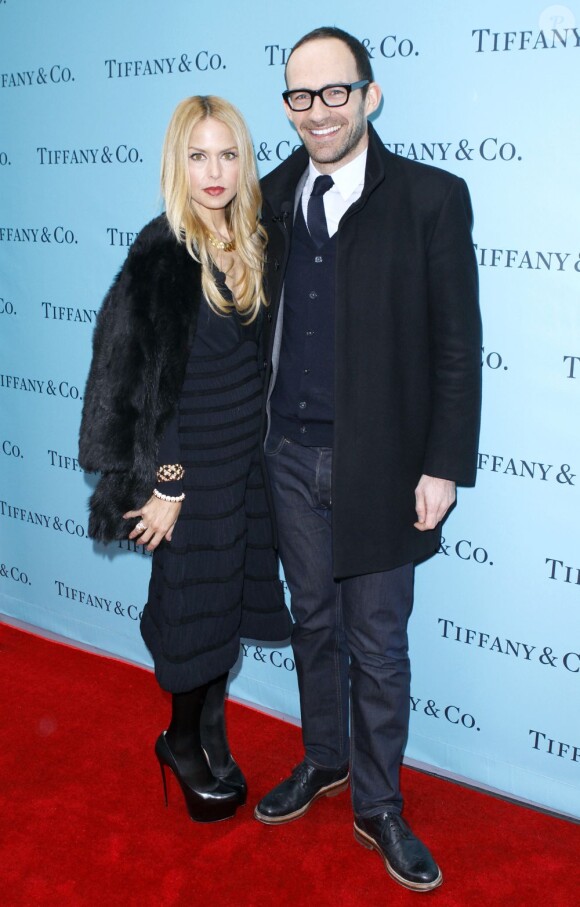 Rachel Zoe et le vice président du visuel merchandising de Tiffany & Co, Richard Moore. New York, le 16 février 2012.