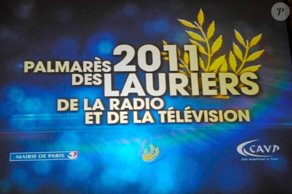 La 17ème cérémonie des Lauriers 2011 de la télévision et de la radio, à l'hôtel de ville de Paris, le 20 février 2012