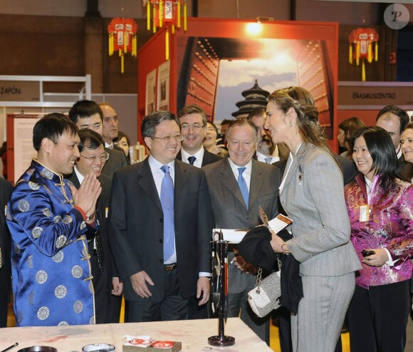 L'infante Elena d'Espagne, mercredi 22 février 2012, inaugurait la 20e édition de Aula, Salon international de l'étudiant et de l'offre éducative.