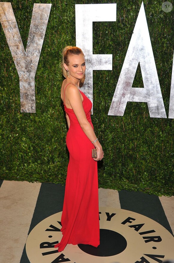 Diane Kruger sublime à l'after-party des Oscars organisée par le magazine Vanity Fair. Le 26 février 2012