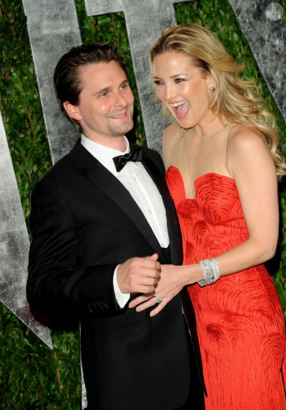 Kate Hudson et Matthew Bellamy, amoureux à l'after-party des Oscars organisée par le magazine Vanity Fair. Le 26 février 2012