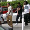 Chris Brown devant son hôtel de Miami le 18 février 2012.