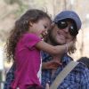 Gabriel Aubry et sa fille Nahla, complices, le 19 février 2012 à Los Angeles