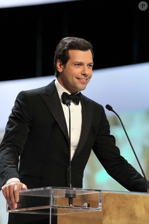 Laurent Lafitte à la cérémonie des César, à Paris, le 24 février 2012.