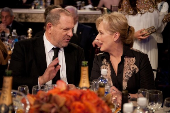 Harvey Weinstein et Meryl Streep (La Dame de Fer), en janvier 2012 à Los Angeles.