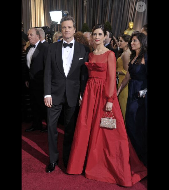 Colin Firth et sa femme Livia le 26 février 2012 aux Oscars
