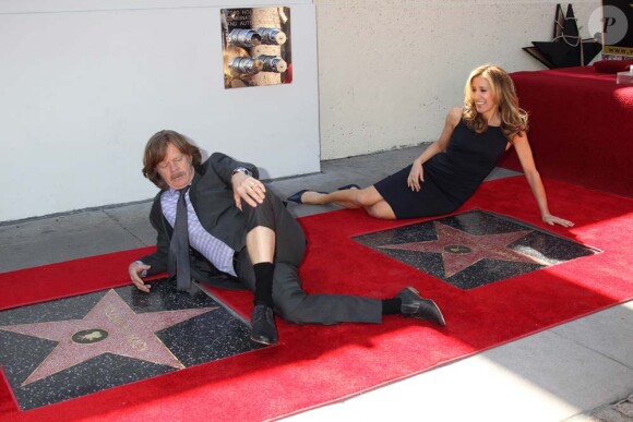 Felicity Huffman et William H. Macy reçoivent tous deux une étoile sur le Walk of Fame à Los Angeles, le 7 mars 2012.