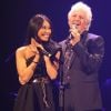 Gérard Lenorman et Anggun au Grand Rex, à Paris, le 8 mars 2012.