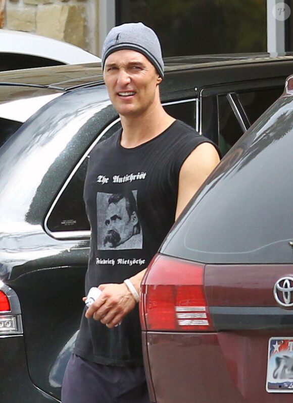 Matthew McConaughey fait son sport quotidien à Austin, Texas, le 1er mars 2012