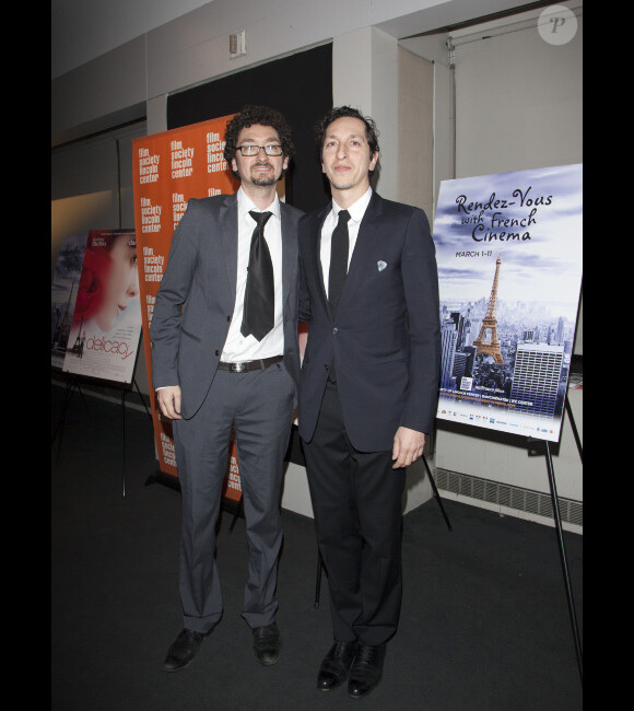 Les réalisateurs David et Stéphane Foenkinos présentent La Délicatesse, en clôture du 17e festival Rendez-vous with French Cinema à New York, le 11 mars 2012.