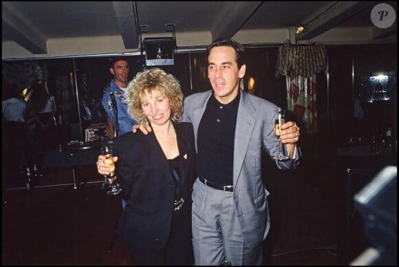 Catherine Barma en octobre 1989 en compagnie de Thierry Ardisson