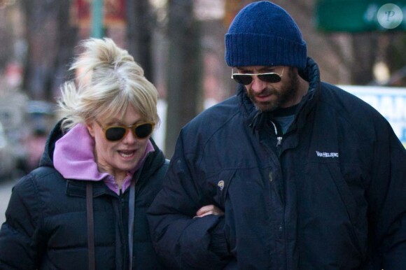 Hugh Jackman et son épouse Deborah Lee-Furness à New York, le 2 février 2012.