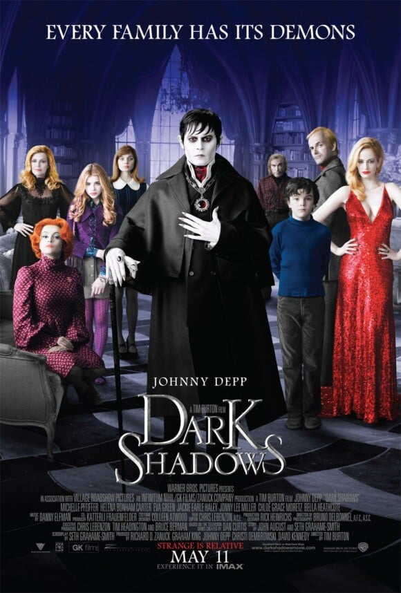 L'affiche de Dark Shadows de Tim Burton.