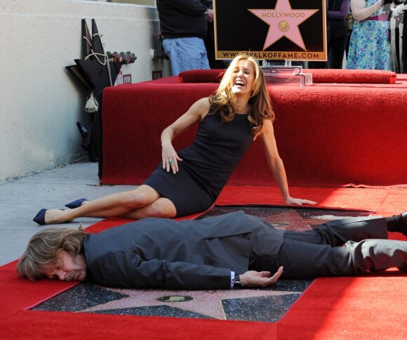 Felicity Huffman et William H. Macy reçoivent leur étoile sur le Walk of Fame à Los Angeles, le 8 mars 2012.