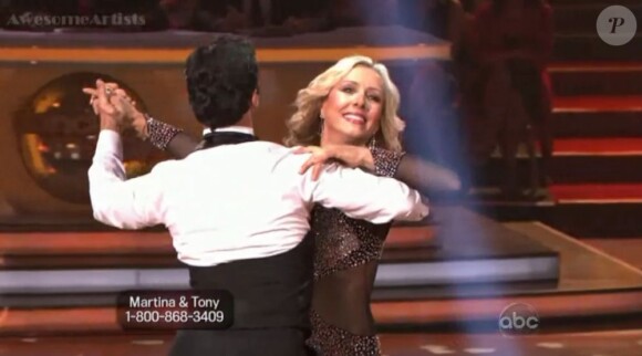 Martina Navratilova : sa première danse dans Dancing With The Stars, sur ABC, le 19 mars 2012.
