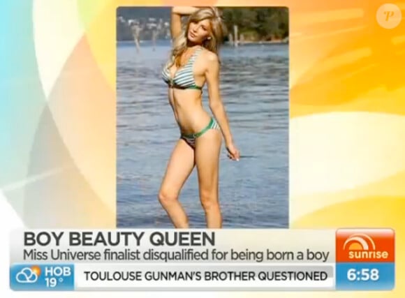 Photo de Jenna Talackova montrée dans l'émission australienne Sunrise sur la chaîne Seven Network.