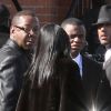 Bobby Brown lors des funérailles de Whitney Houston en février 2012 près de New York