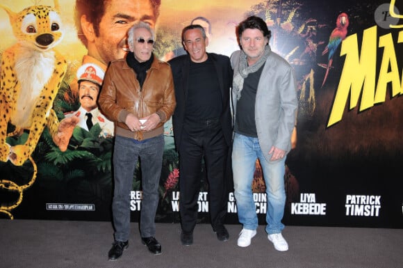 Gérard Darmon, Thierry Ardisson et Philippe Lellouche lors de l'avant-première de Sur la piste du Marsupilami à Paris le 26 mars 2012