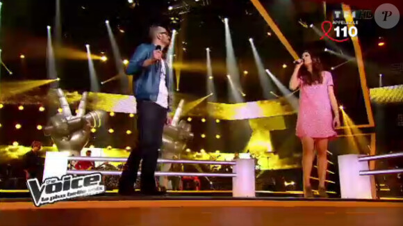 Battle entre Jhony et Emma dans The Voice le samedi 31 mars 2012 sur TF1