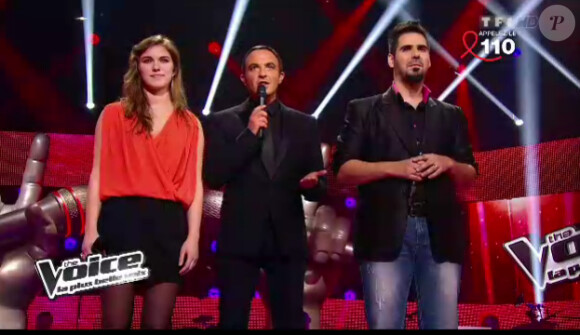 Battle entre Pia et Patrice dans The Voice le samedi 31 mars 2012 sur TF1