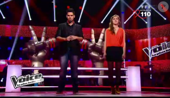 Battle entre Pia et Patrice dans The Voice le samedi 31 mars 2012 sur TF1