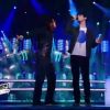 Battle entre Louis et Damien dans The Voice le samedi 31 mars 2012 sur TF1