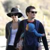 Miranda Kerr, Orlanda Bloom et leur fils Flynn à Runyon Canyon Park. Los Angeles, le 13 janvier 2012.