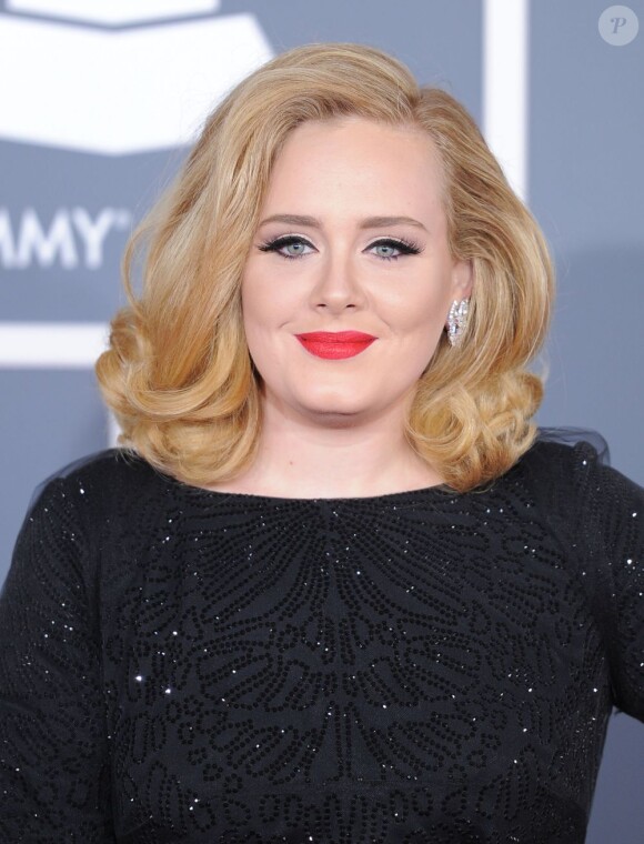 Adele à Los Angeles lors des Grammy Awards. Le 12 février 2012.
