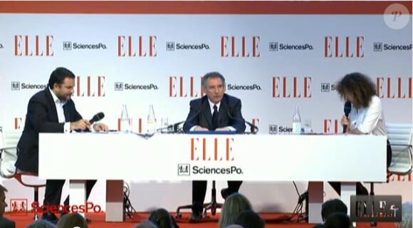 François Bayrou le 5 avril 2012 à Paris lors du forum organisé par Elle à Sciences-Po