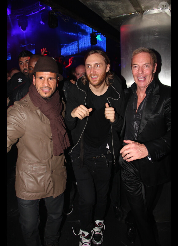 David Guetta et Tony Gomez au Queen, le samedi 7 avril, lors de l'after organisé après son concert à Bercy.