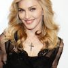 Madonna lors du lancement de son parfum à New York le 12 avril 2012