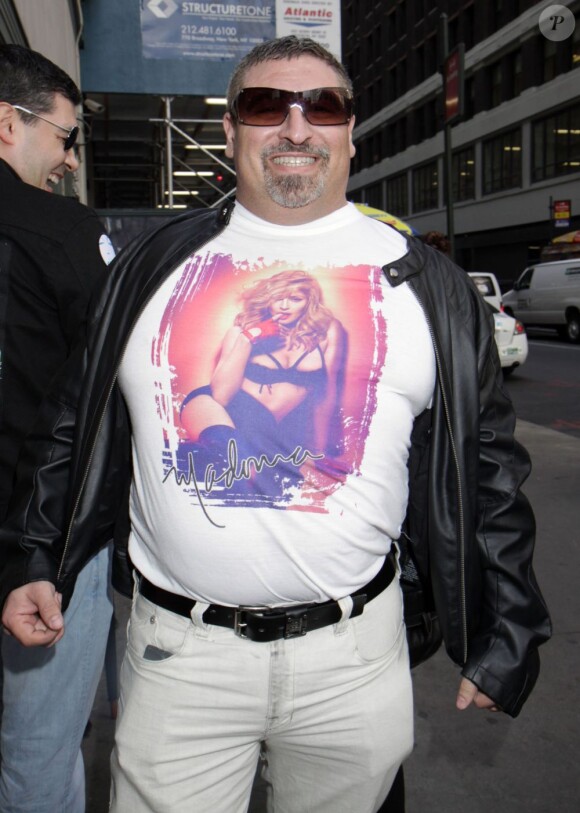 Lors du lancement du parfum de Madonna à New York le 12 avril 2012