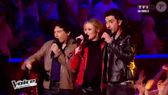 Les talents offrent un show à leur coach dans The Voice le samedi 14 avril 2012 sur TF1
