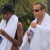 Naomi Campbell et son compagnon Vladislav Doronin rentrent à leur hôtel après une après-midi à la plage. Miami, le 6 avril 2012.