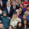 La princesse Maxima et le prince Willem-Alexander des Pays-Bas ont fait découvrir au président de la Turquie Abdullah Gül et à son épouse  l'Académie Weekend à Amsterdam, un projet du Fonds Orange, le 18 avril 2012