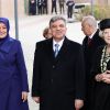 Cérémonie d'au revoir, à Maastricht. Dernier jour de la visite d'Etat du président de la Turquie Abdullah Gül et de son épouse aux Pays-Bas, le 19 avril 2012.