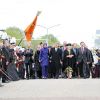 Cérémonie d'au revoir, à Maastricht. Dernier jour de la visite d'Etat du président de la Turquie Abdullah Gül et de son épouse aux Pays-Bas, le 19 avril 2012.