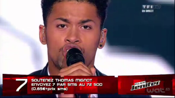 Thomas dans The Voice, samedi 21 avril 2012 sur TF1