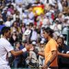 Rafael Nadal a largement dominé Novak Djokovicen finale du Masters 1000 de Monte-Carlo, le 22 avril 2012, devant le prince Albert et la princesse Charlene de Monaco, qui ont félicité les deux joueurs lors de la cérémonie de clôture.