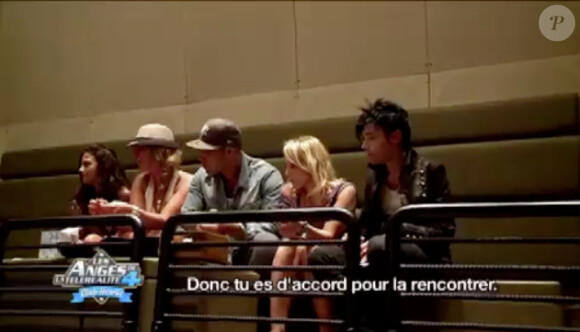 Julia, Aurélie, Sofiane, Myriam et Bruno dans les Anges de la télé-réalité 4, lundi 23 avril 2012 sur NRJ 12