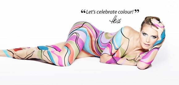 Heidi Klum, égérie de la marque Astor Cosmetics, célèbre les couleurs flashy !