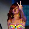 Rihanna lors de son concert à Greensboro durant sa tournée LOUD. Le 16 juillet 2011.