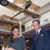 Le prince William et Kate Middleton à l'Imperial War Museum de Londres dans la soirée du 26 avril 2012 pour le lancement d'une campagne de levée de fonds qui serviront à rénover les galeries du musée consacrées à la Première Guerre mondiale dans la perspective du centenaire du conflit en 2014.