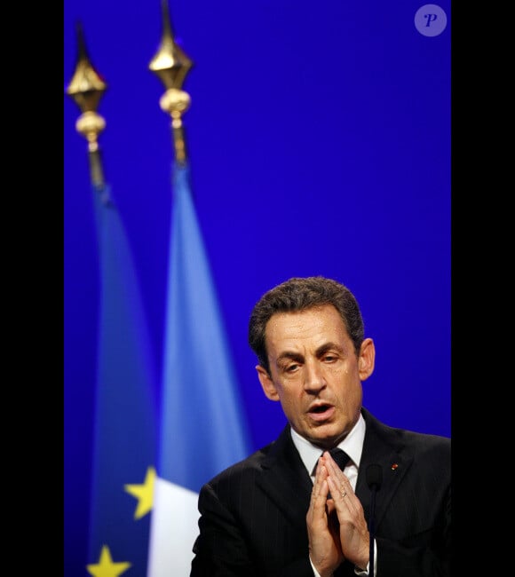 Nicolas Sarkozy lors de son meeting de Toulouse le 29 avril 2012