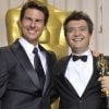 Thomas Langmann lors des Oscars en février 2012, avec Tom Cruise.
