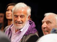 Jean-Paul Belmondo, super forme, porte bonheur au boxeur français Hassan N'Dam